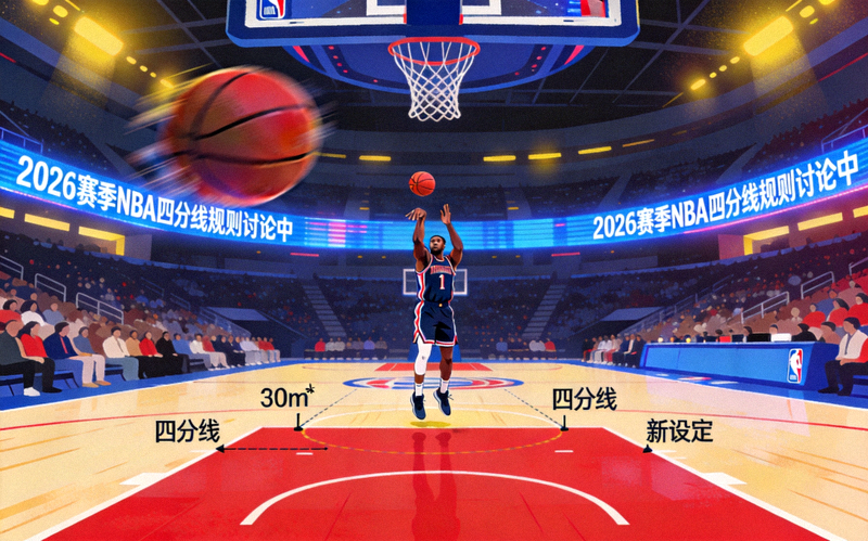 NBA讨论在2026赛季引入四分线规则 - 球员在遥远位置投篮
